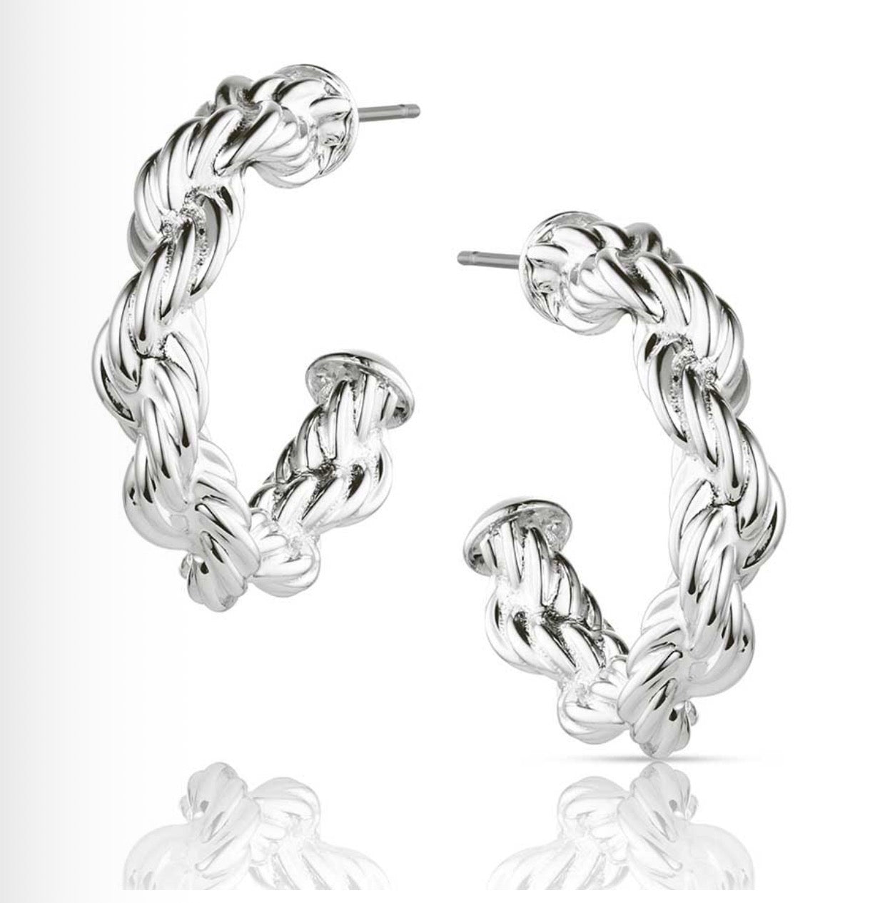 Plaited Rope Hoop Earrings