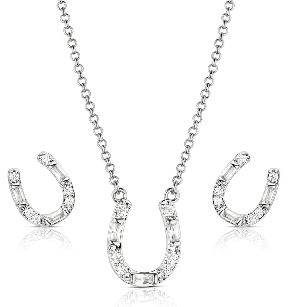 Lucky Stride Horseshoe Jewelry Set