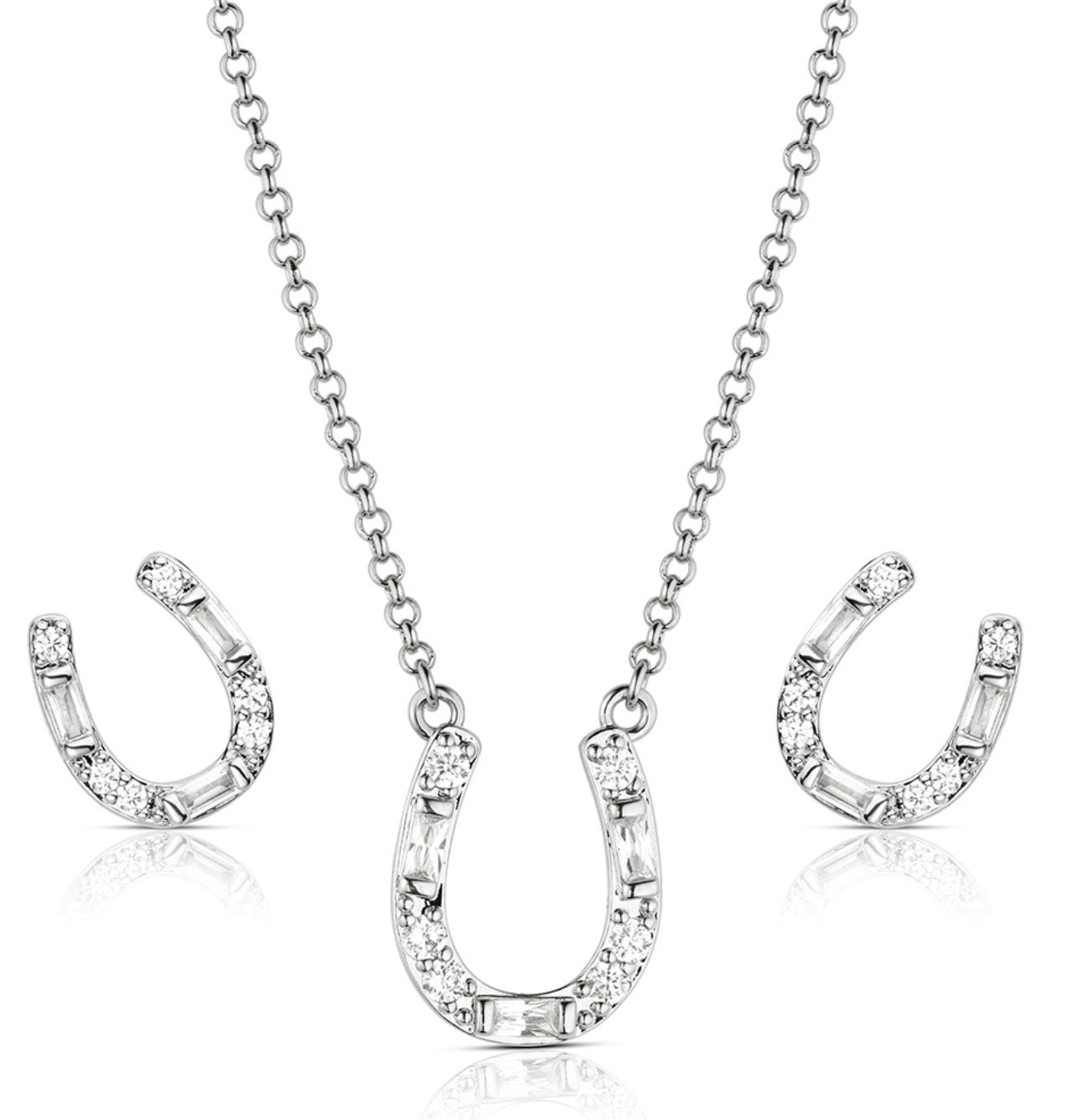 Lucky Stride Horseshoe Jewelry Set