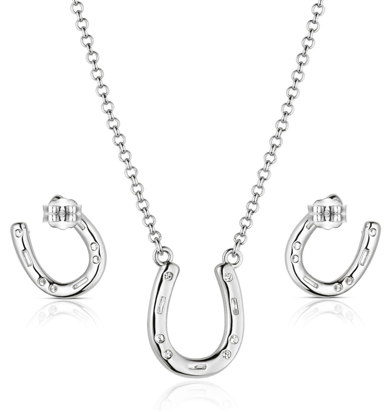 Lucky Stride Horseshoe Jewelry Set