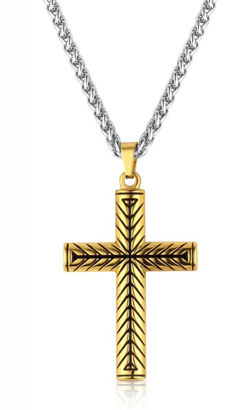 Anchor Point Cross Necklace