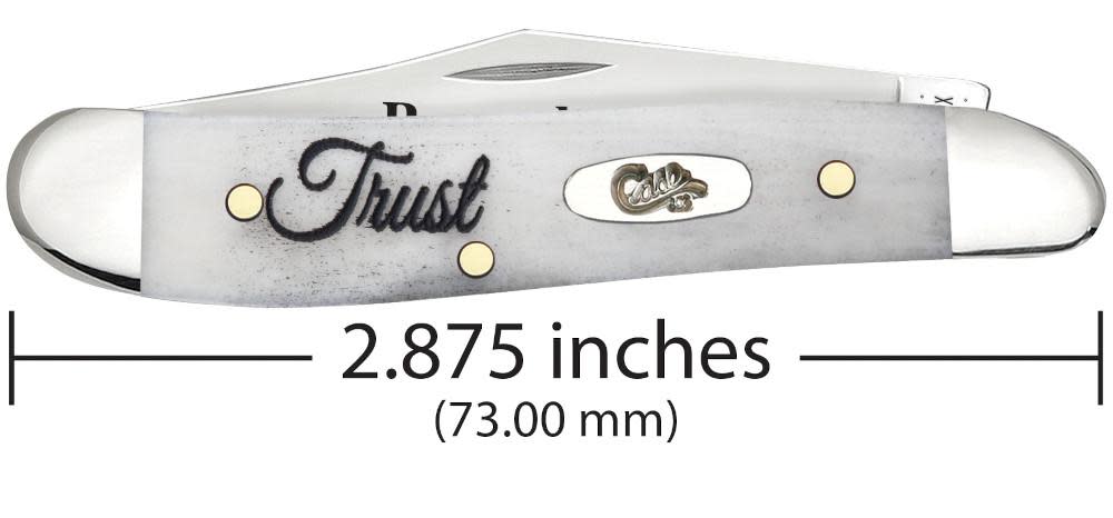 Religious Sayings Trust Embellished Smooth Natural Bone Peanut (60867)
