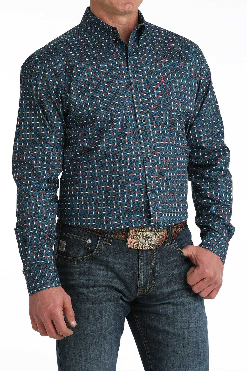 Cinch Navy Pattern Modern Fit