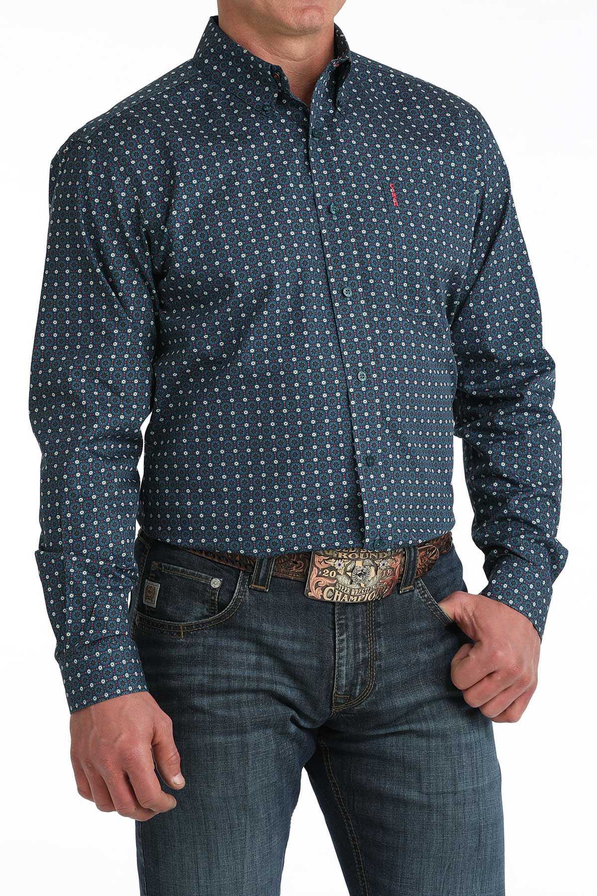 Cinch Navy Pattern Modern Fit