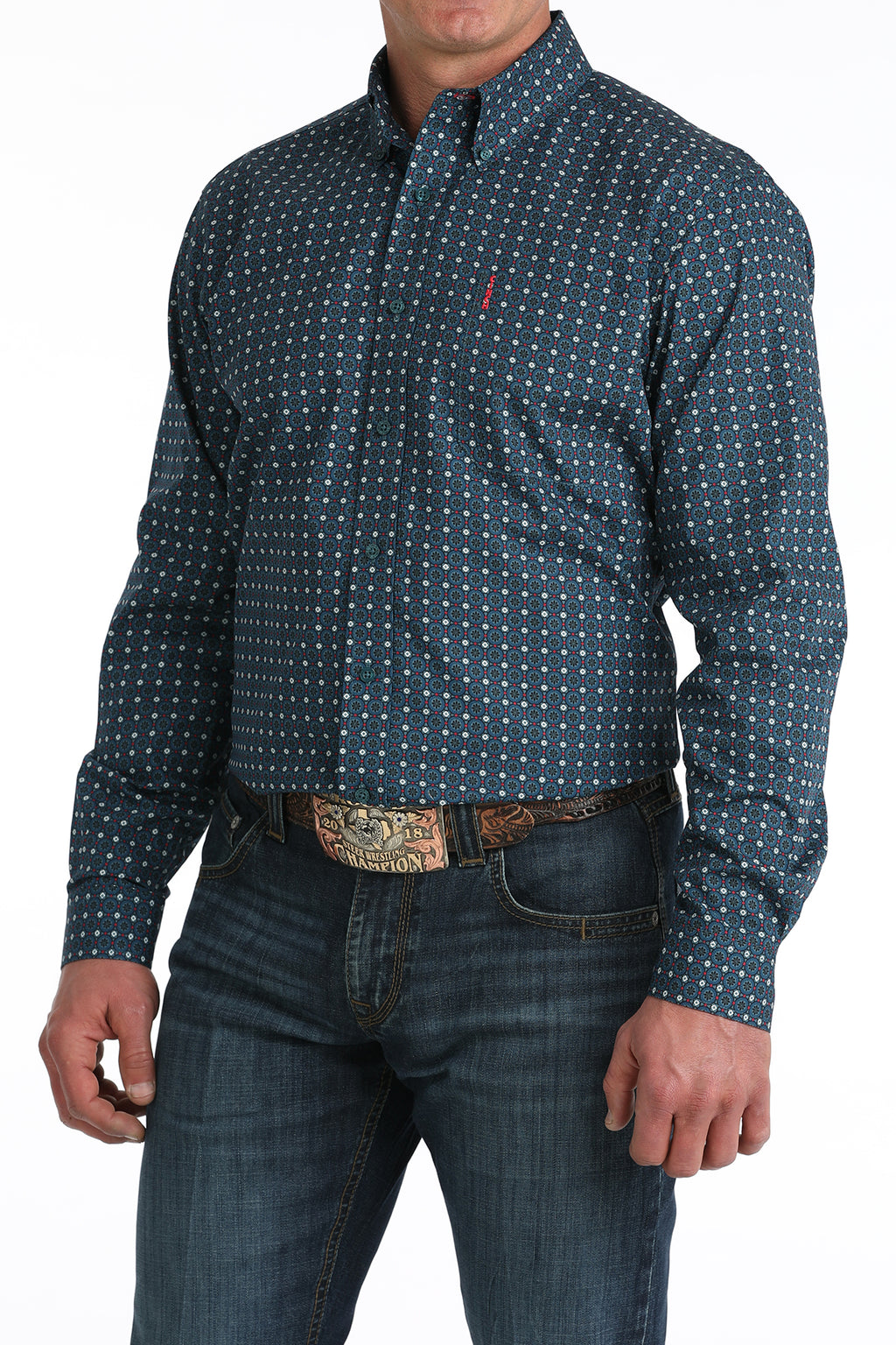 Cinch Navy Pattern Modern Fit
