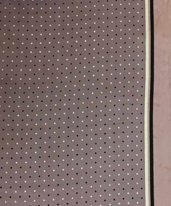 Mauve Cowboy Multi Polka Dot Silk Scarf