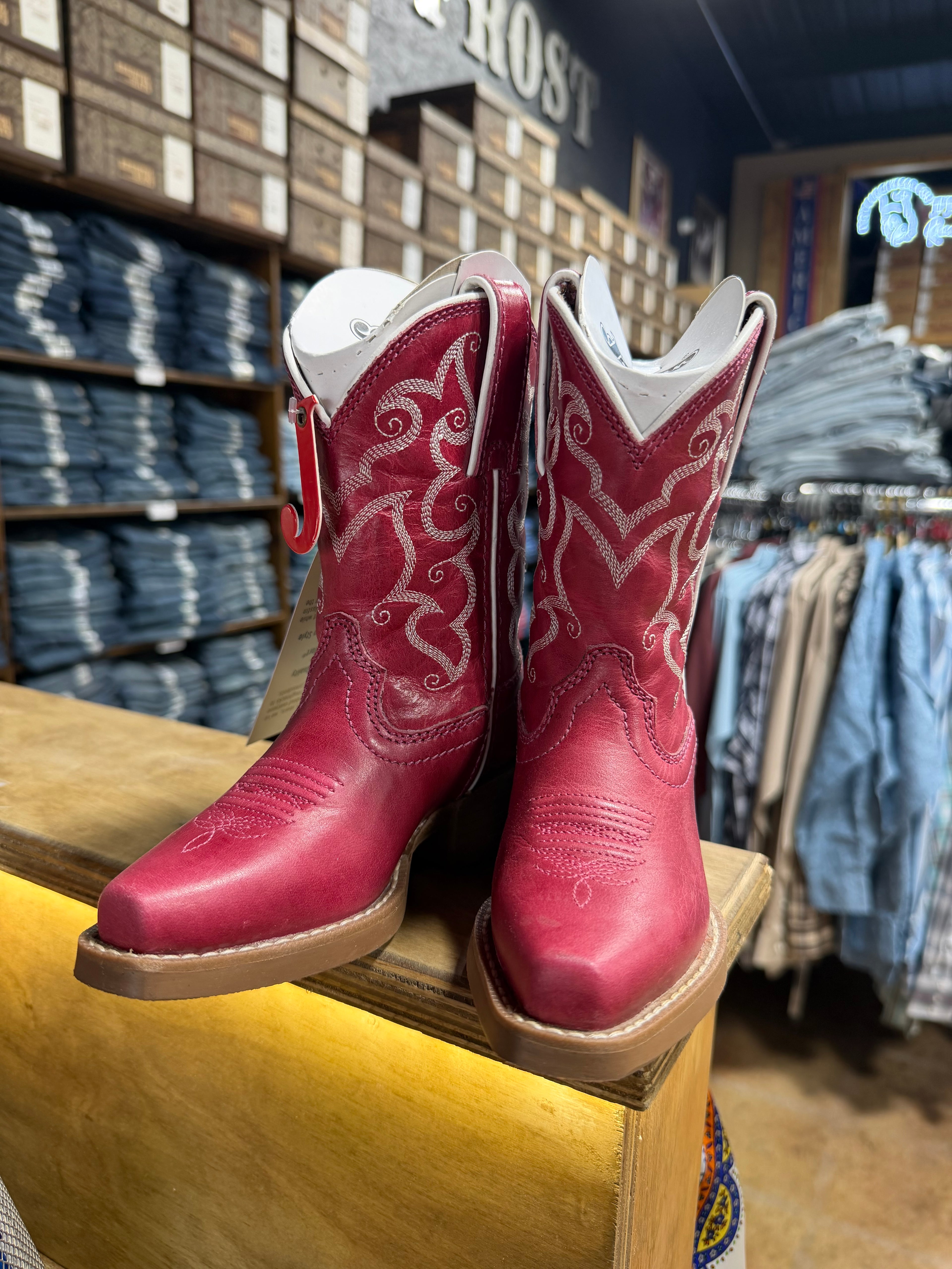 Girl’s Pink Bronci Boots (JK2793)