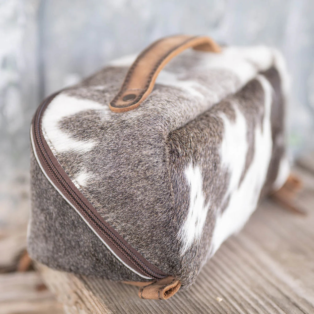 Cowhide Elise Makeup Bag