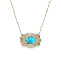 Belt Buckle Necklace (Oasis)