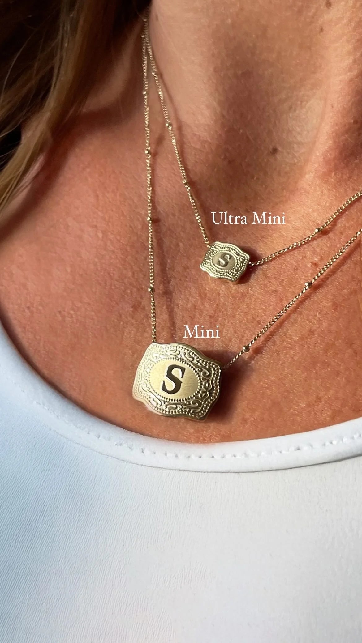 Spurwest Ultra Mini Belt Buckle Necklace (Mama)
