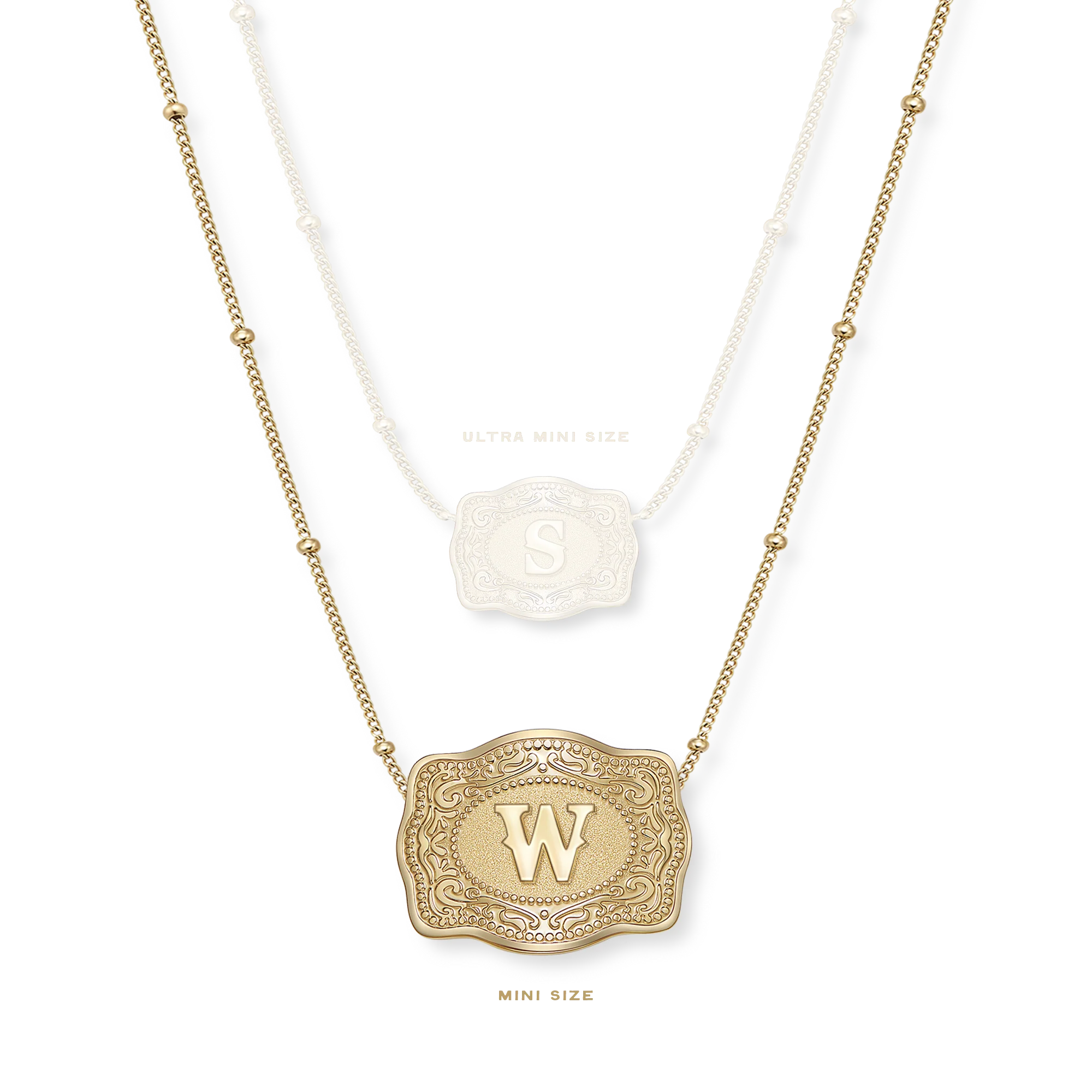 SpurWest Mini Belt Buckle Necklace (Initial)
