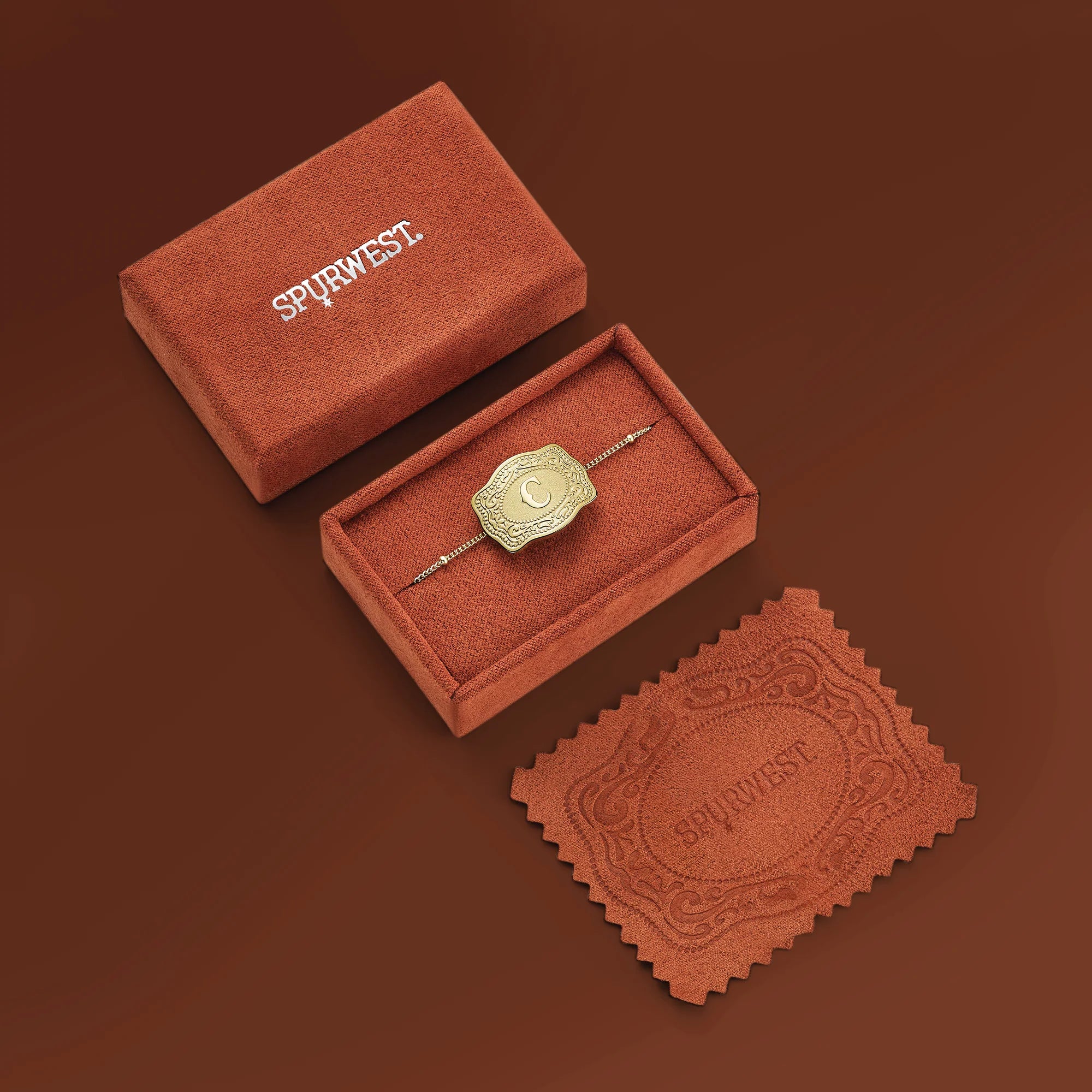 SpurWest Mini Belt Buckle Necklace (Initial)