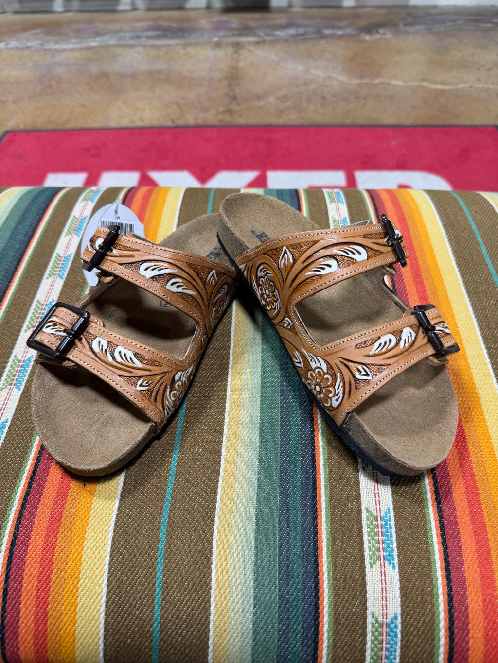 Tooled Leather Sandals