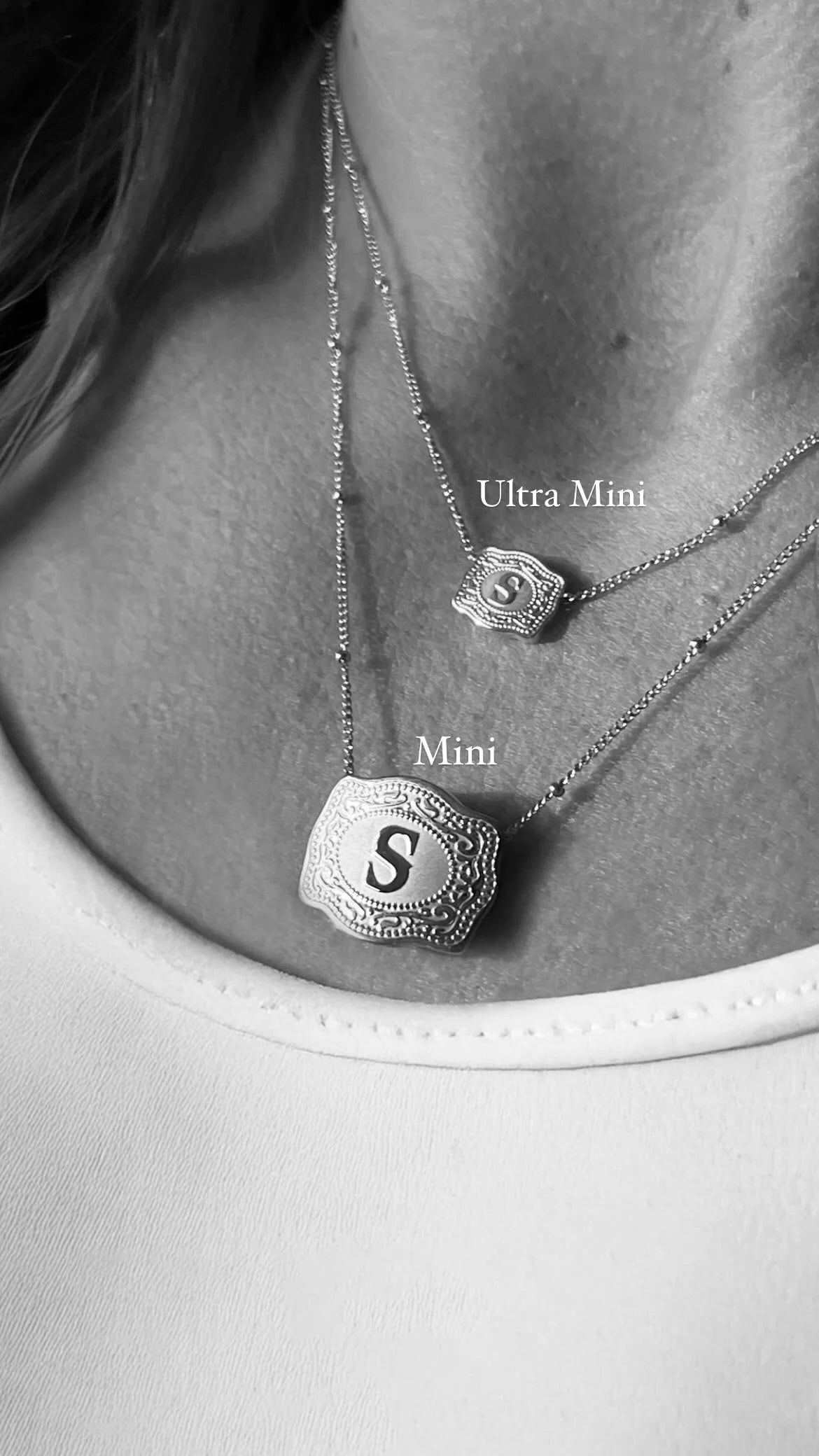 SpurWest Mini Belt Buckle Necklace (Initial)