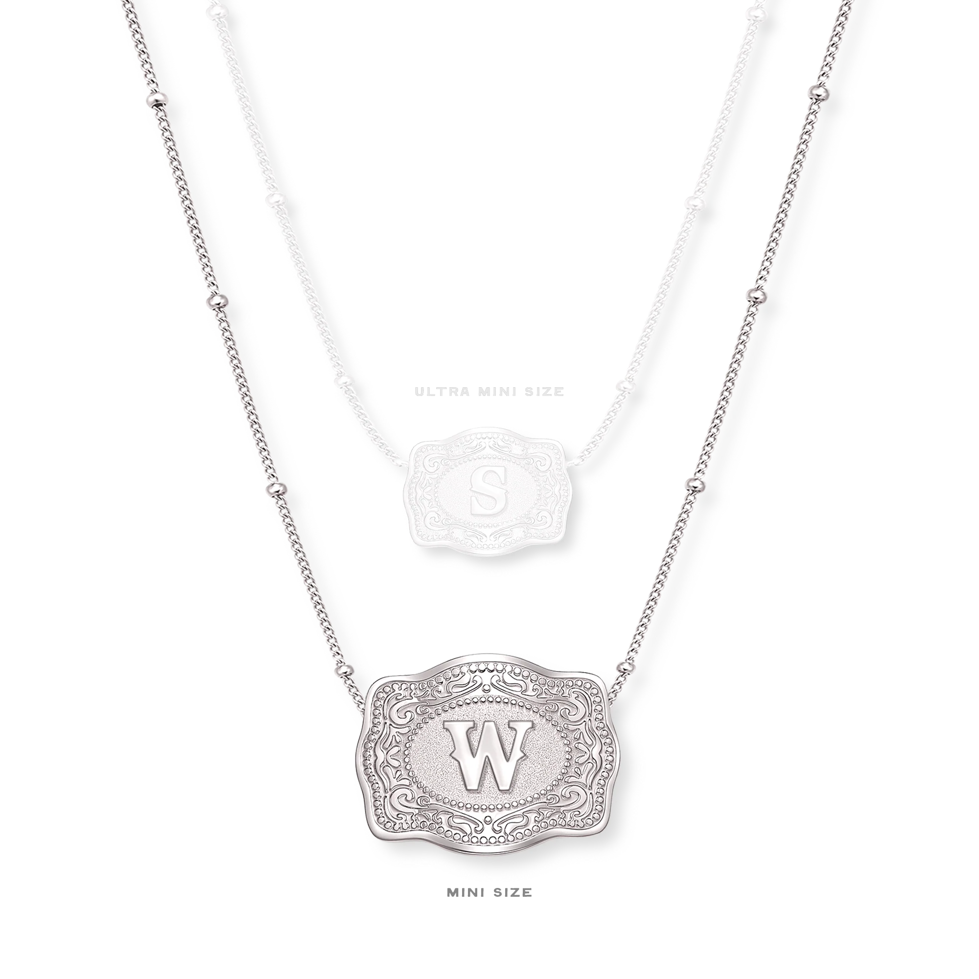 SpurWest Mini Belt Buckle Necklace (Initial)