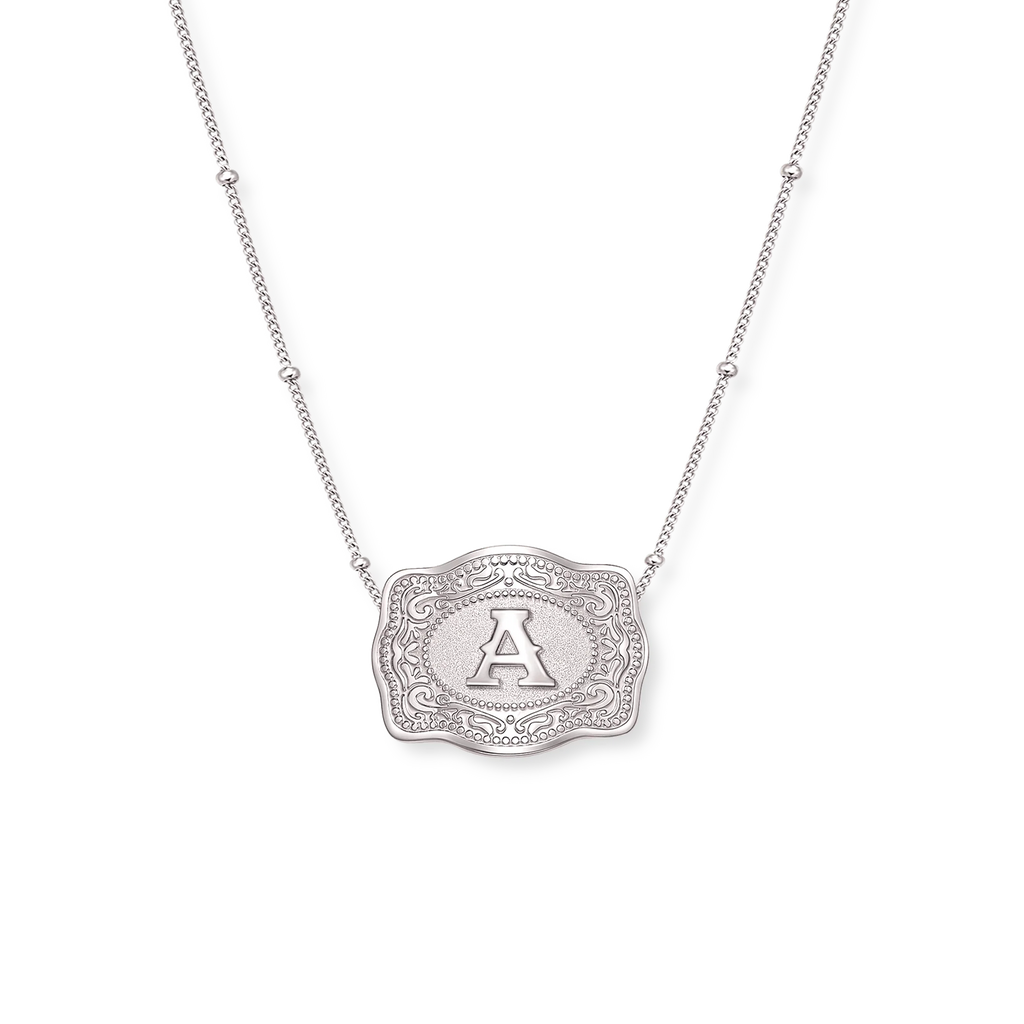 SpurWest Mini Belt Buckle Necklace (Initial)