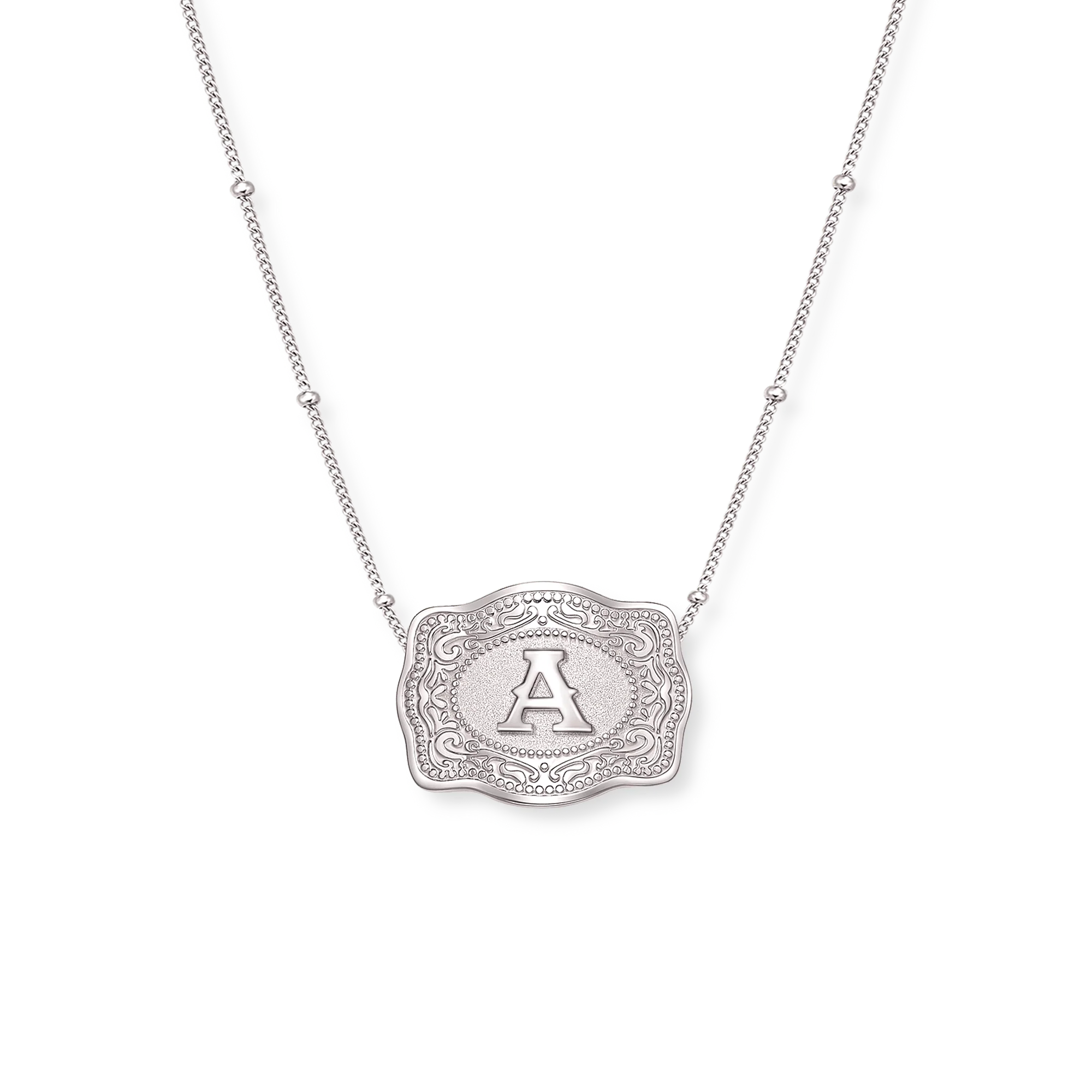 SpurWest Mini Belt Buckle Necklace (Initial)