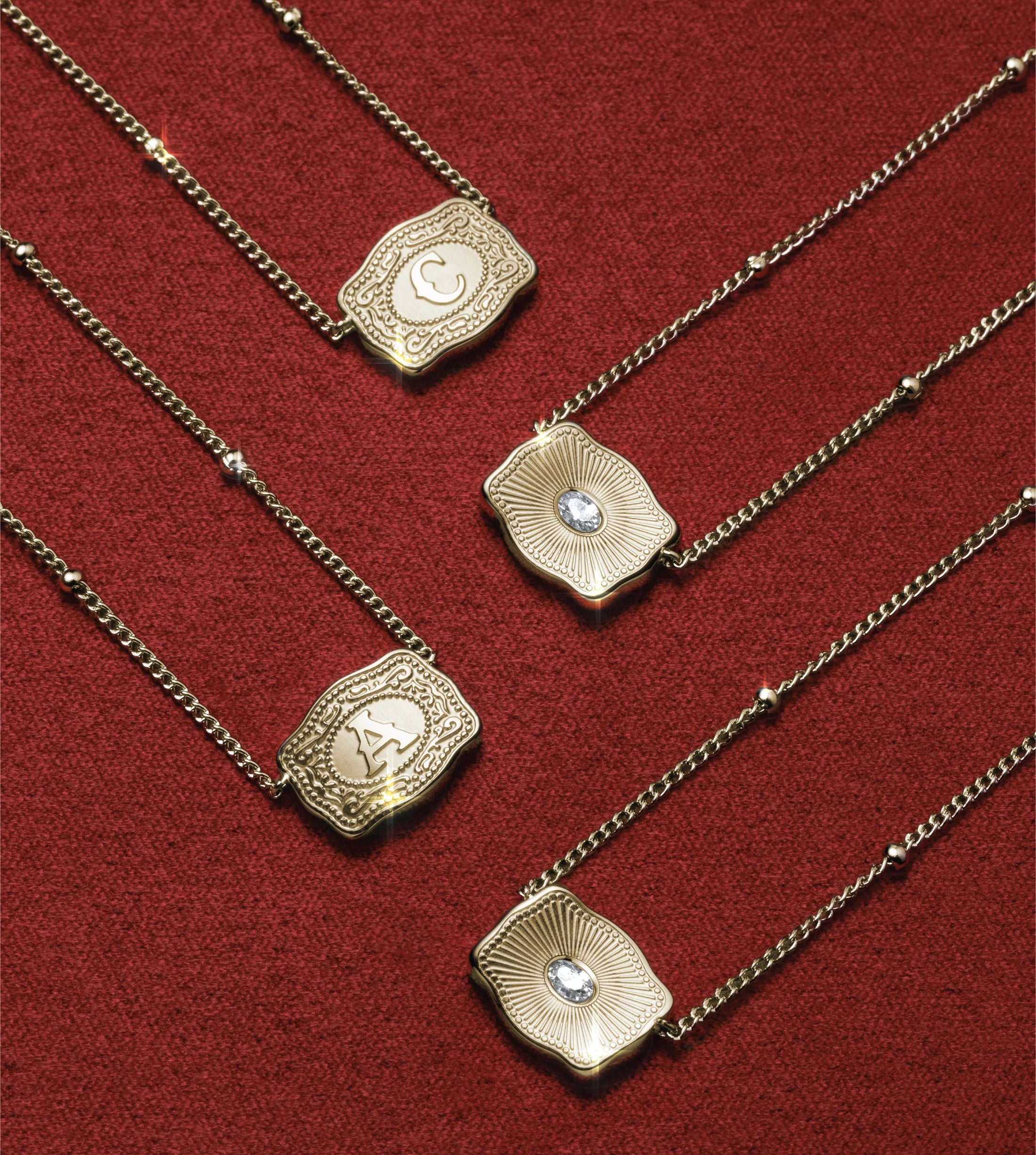 SpurWest Ultra Mini Belt Buckle Necklace (Initial)