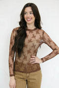Brown Lace Top