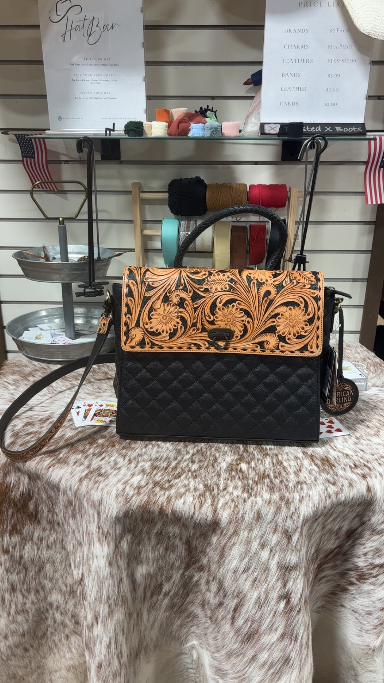 Midnight Magnolia Handbag