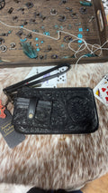Black Velvet Prairie Wristlet