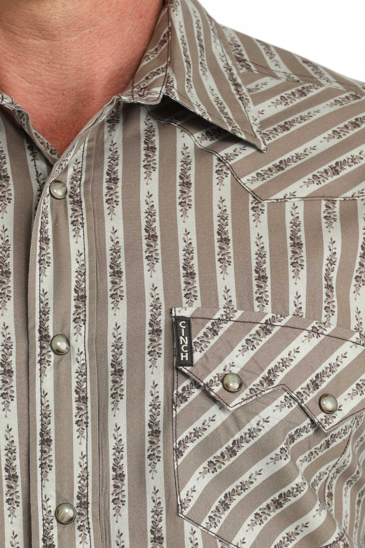 Men’s Striped Modern Fit LS Shirt