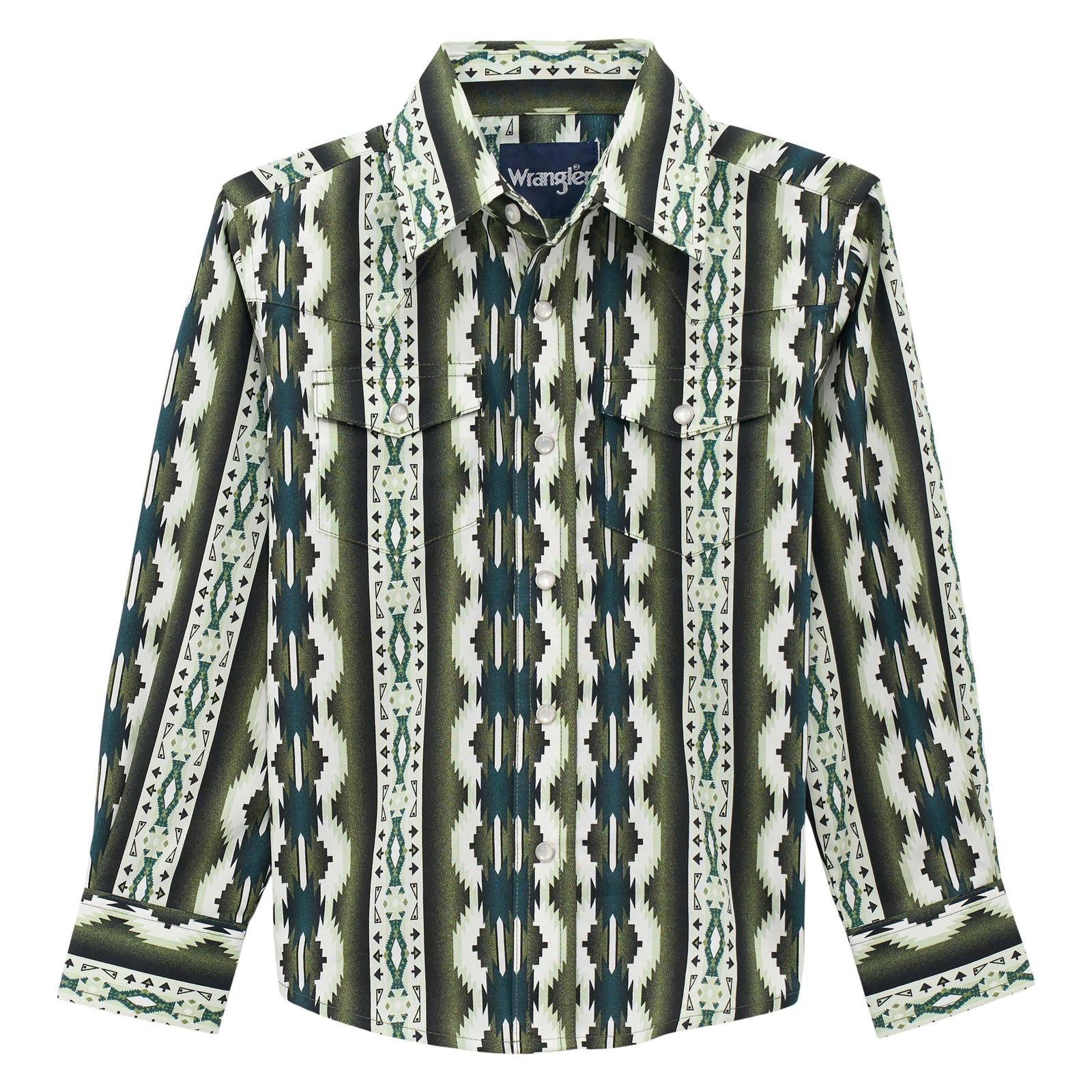Boys Checotah® Long Sleeve Shirt - Green - 112379204