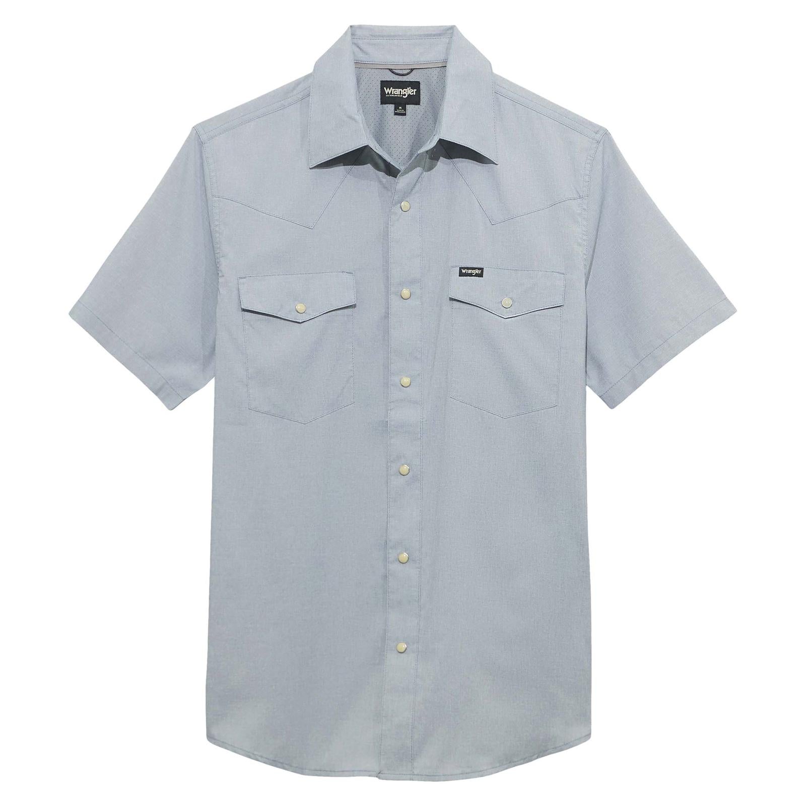 ATG -x- Wrangler® Short Sleeve Drover Utility Shirt - Bering Sea - 112375154