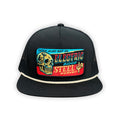 "Steel Nerves" - CA 6006 Black/ Black Mesh/ Gold Rope, Snapback Cap