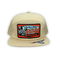 "Orange Rancher" - CA 7 Panel Khaki/Laser Holes, Snapback Cap