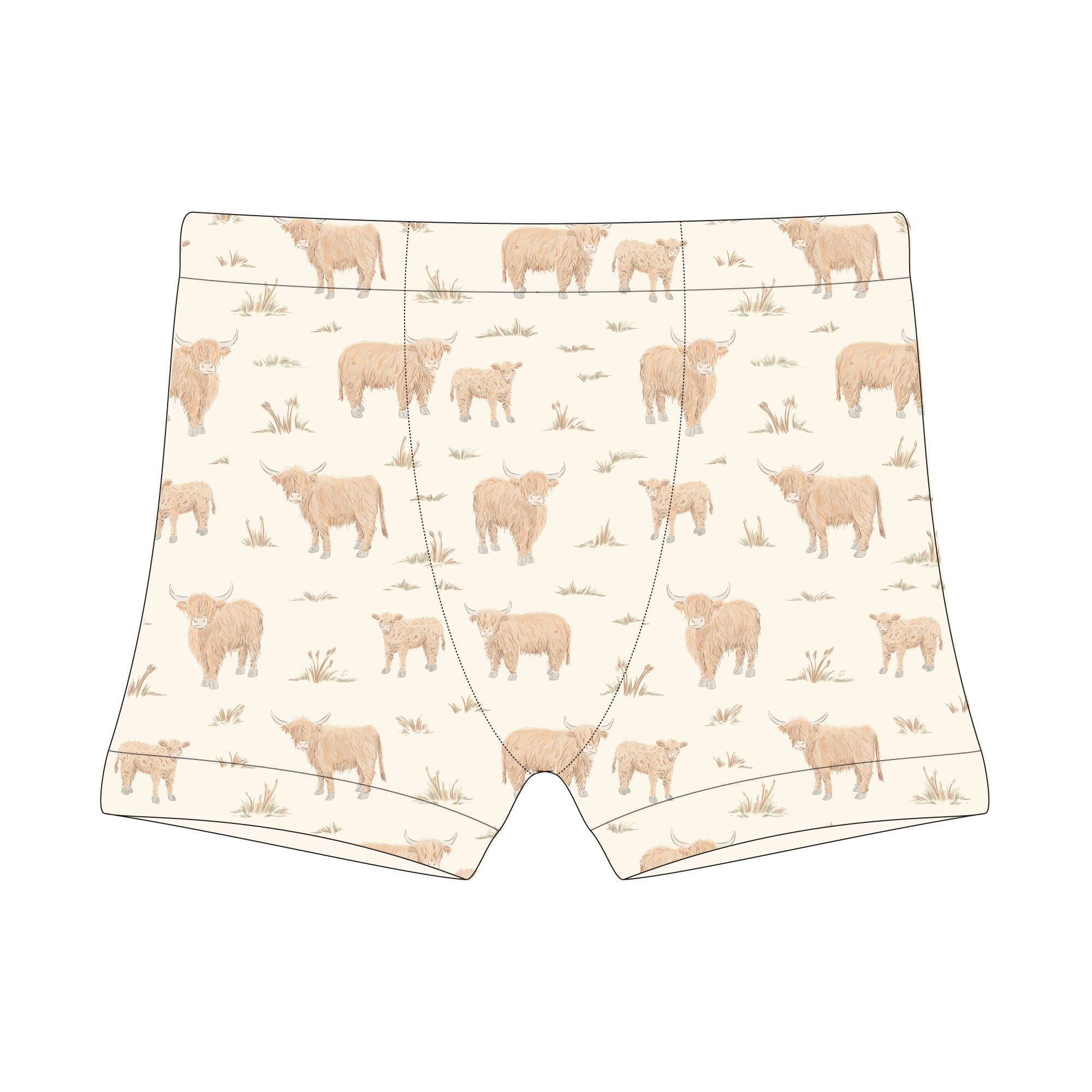 Highland Cow Potty-training Boxers