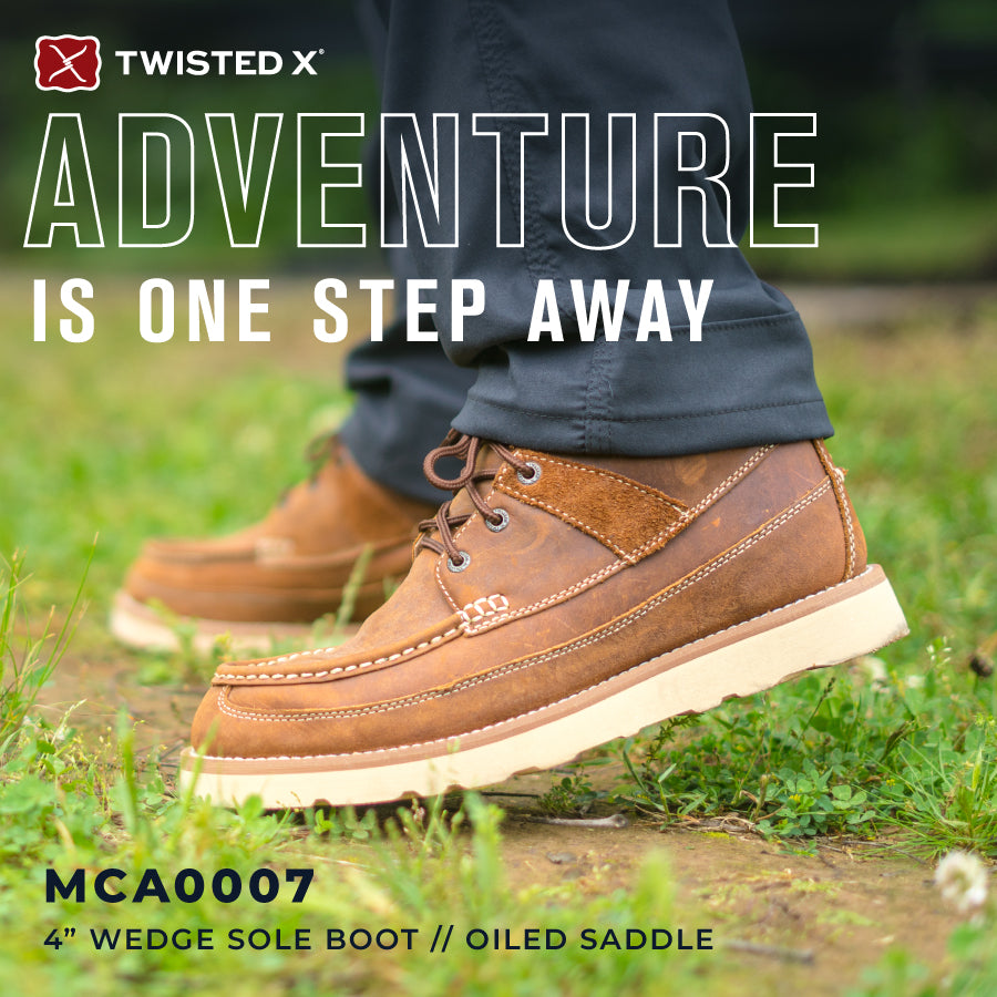 Twisted X Men’s 4″ Wedge Sole Boot (MCA0007)