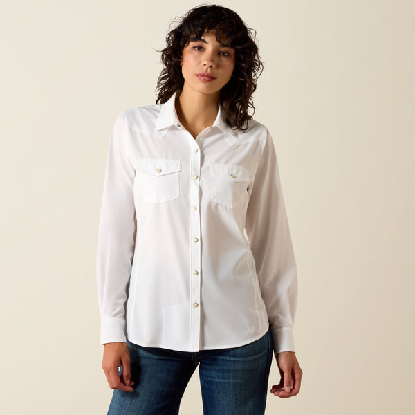 Women’s White Western VentTEK Shirt