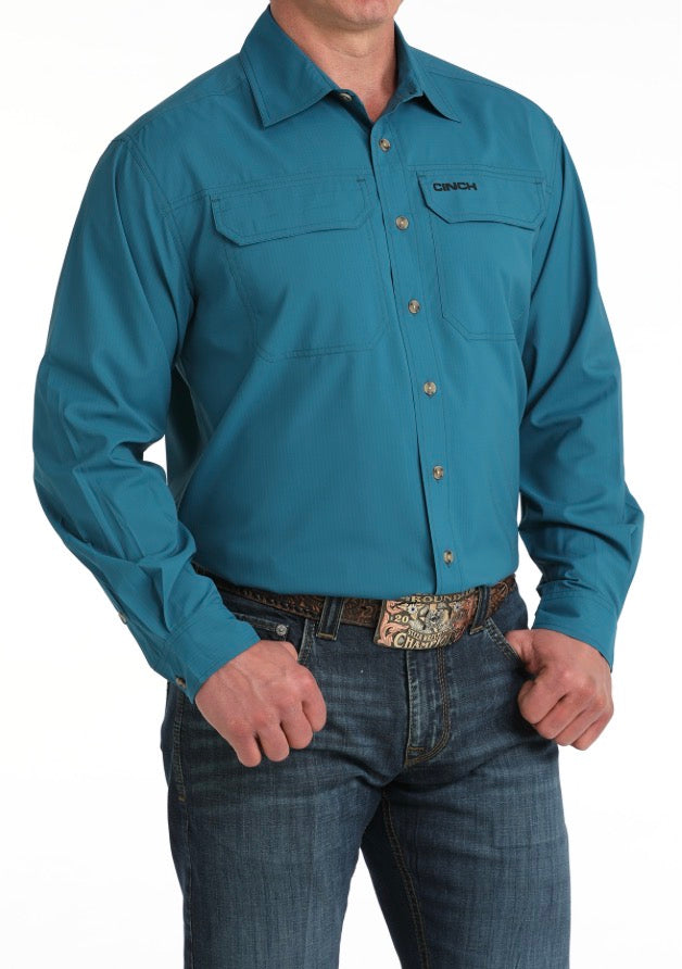 Men's Solid Teal Arenaflex LS Shirt – Frost Ranch Wear