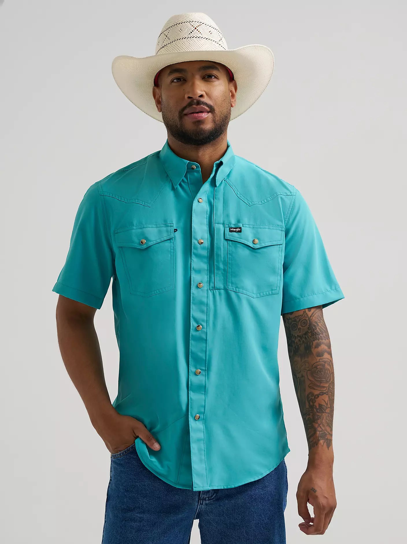 Wrangler All Terrain Gear Latino Bay Solid SS Shirt