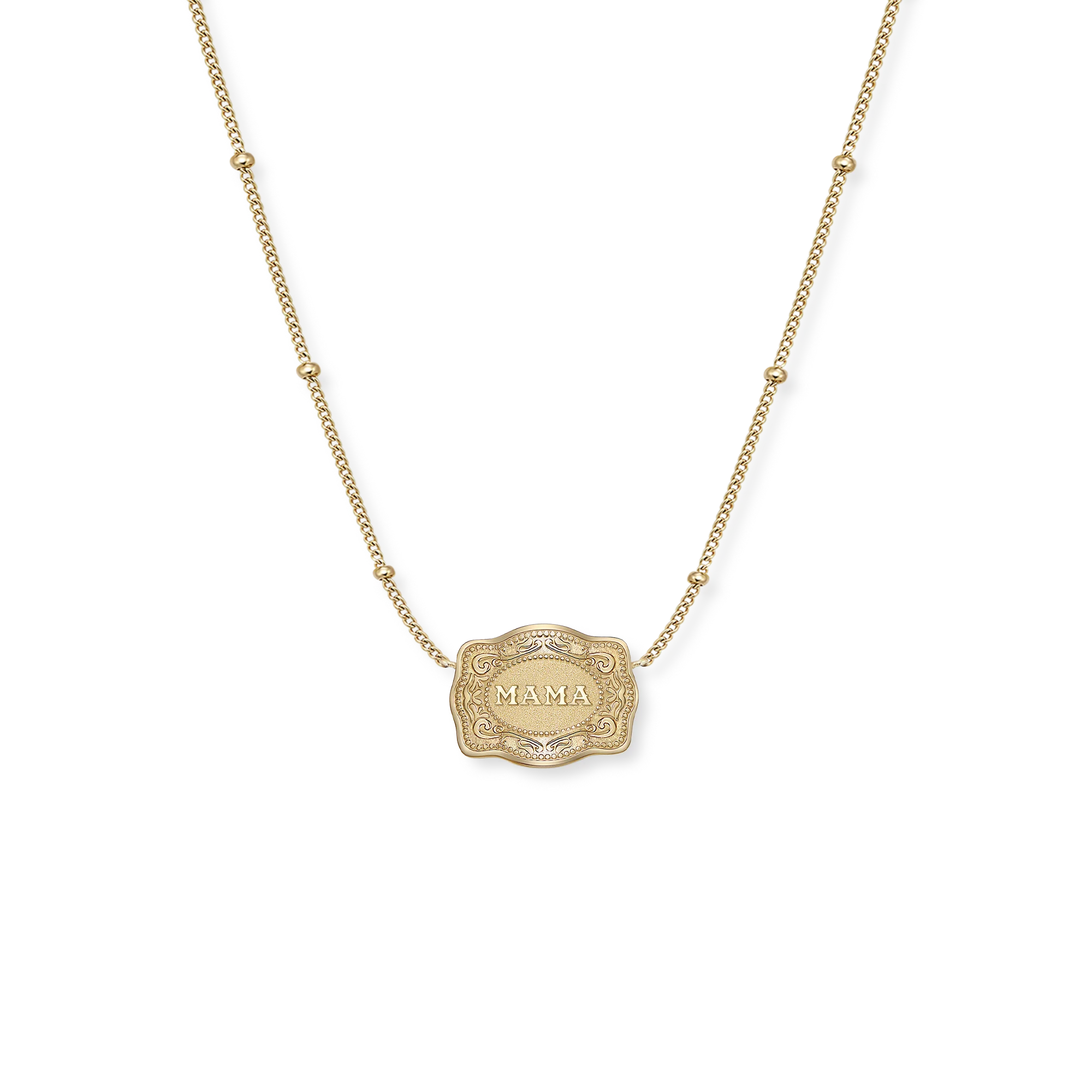 Spurwest Ultra Mini Belt Buckle Necklace (Mama)