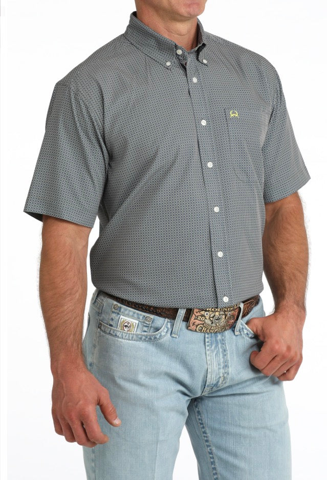Cinch Grey ArenaFlex SS Button Up