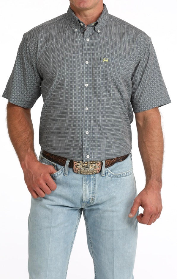 Cinch Grey ArenaFlex SS Button Up