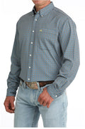 ArenaFlex Blue/Yellow/Grey Pattern LS Shirt