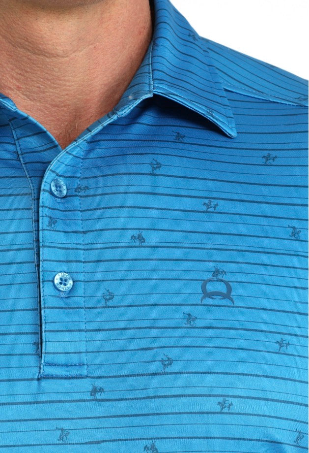 Men’s Cinch Bronc Blue Polo
