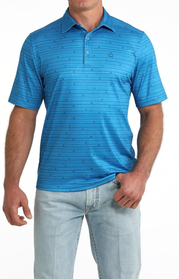 Men’s Cinch Bronc Blue Polo