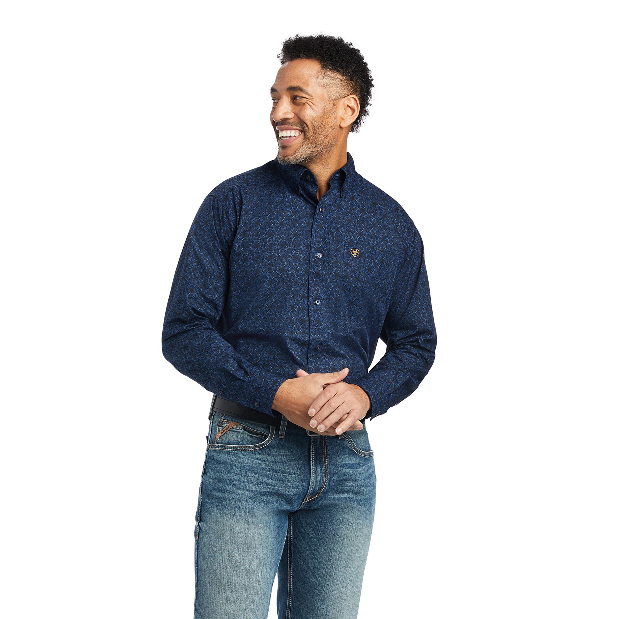 Ariat Giles Estate Blue LS Shirt