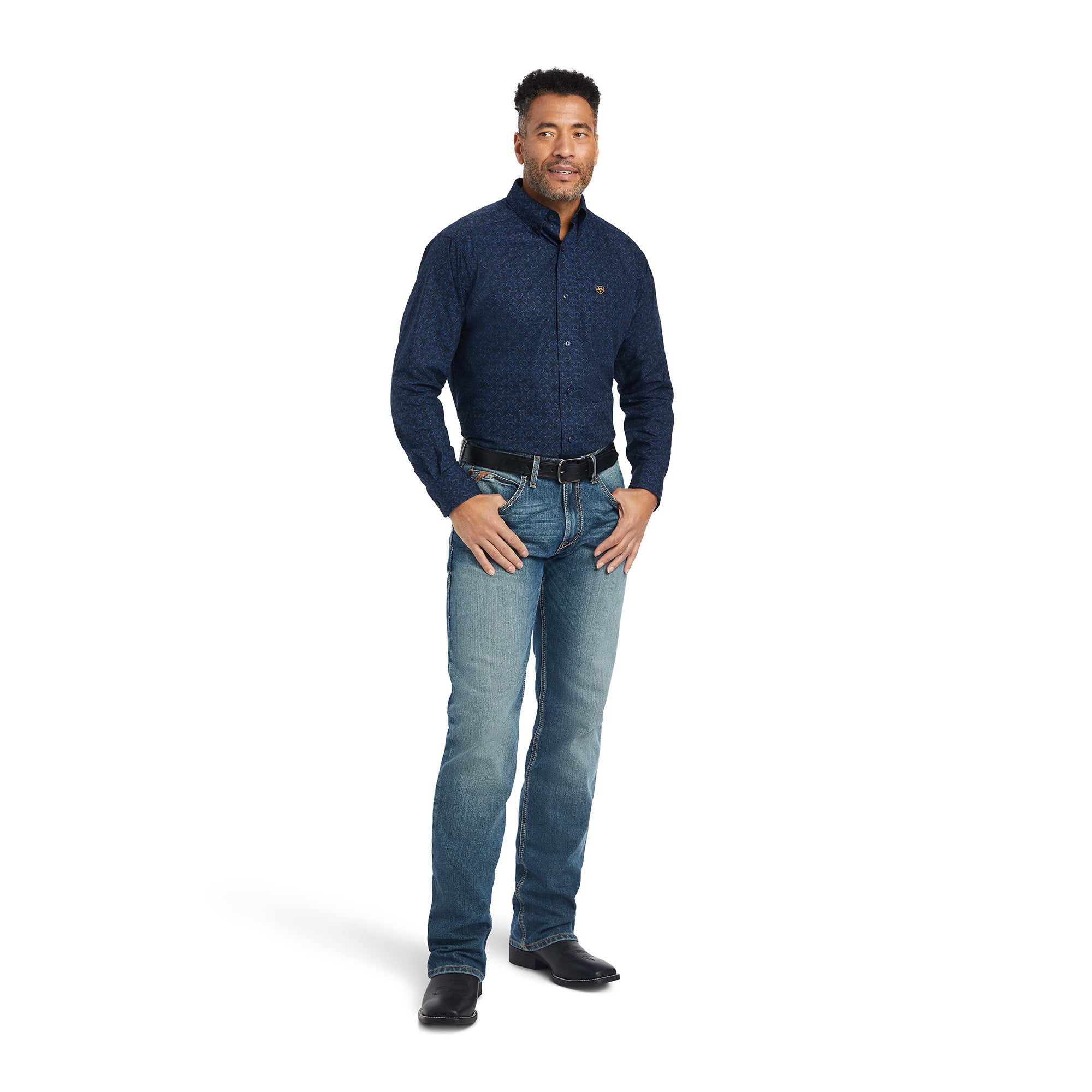 Ariat Giles Estate Blue LS Shirt