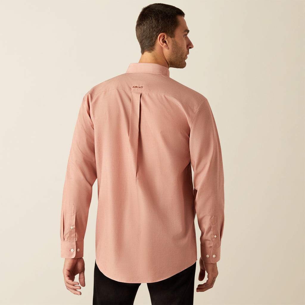 Ariat Wrinkle Free Solid Brick LS Shirt