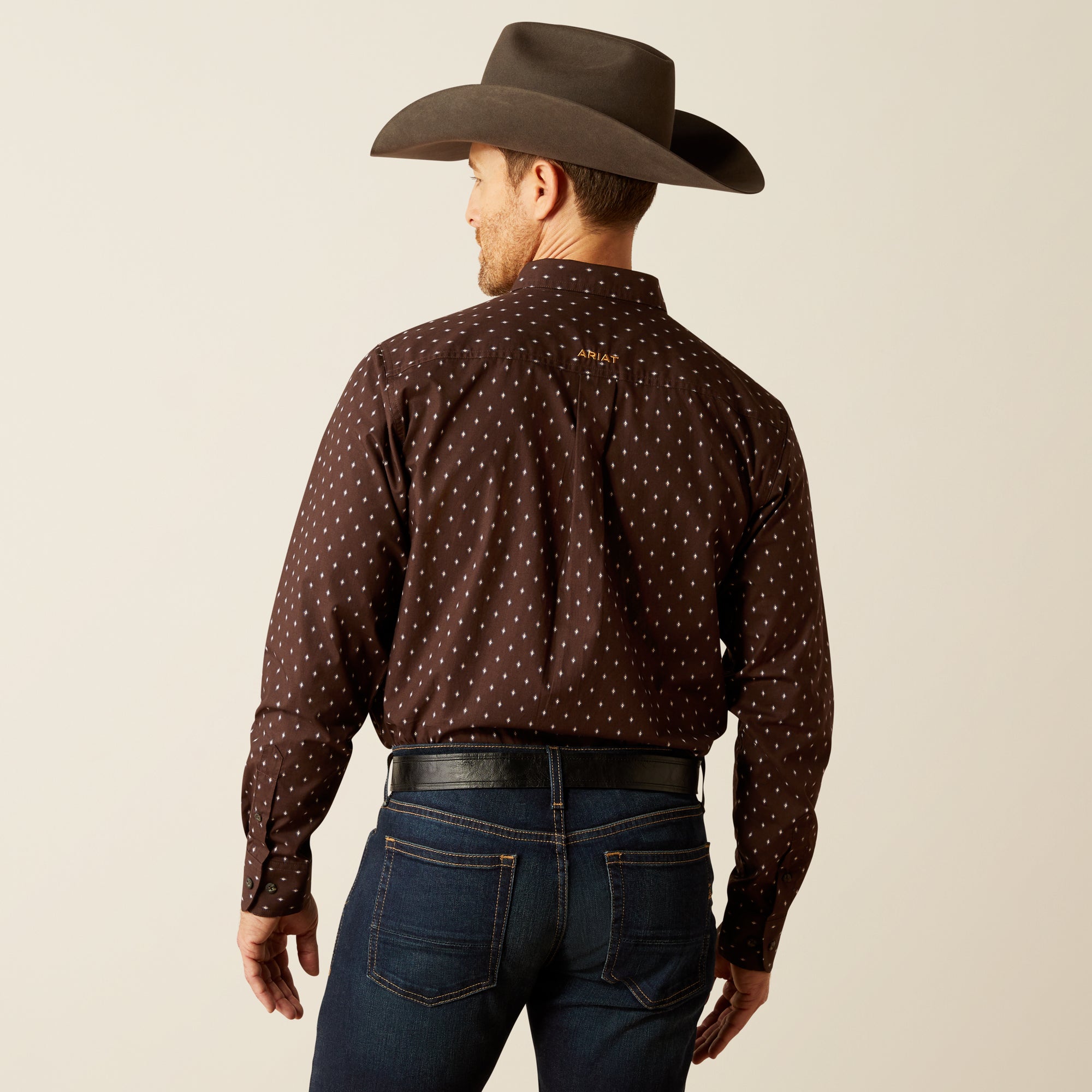 Ariat Fitted Brown LS Shirt