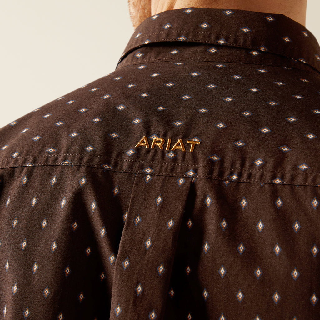 Ariat Fitted Brown LS Shirt
