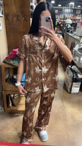 Brown Western PJ Set
