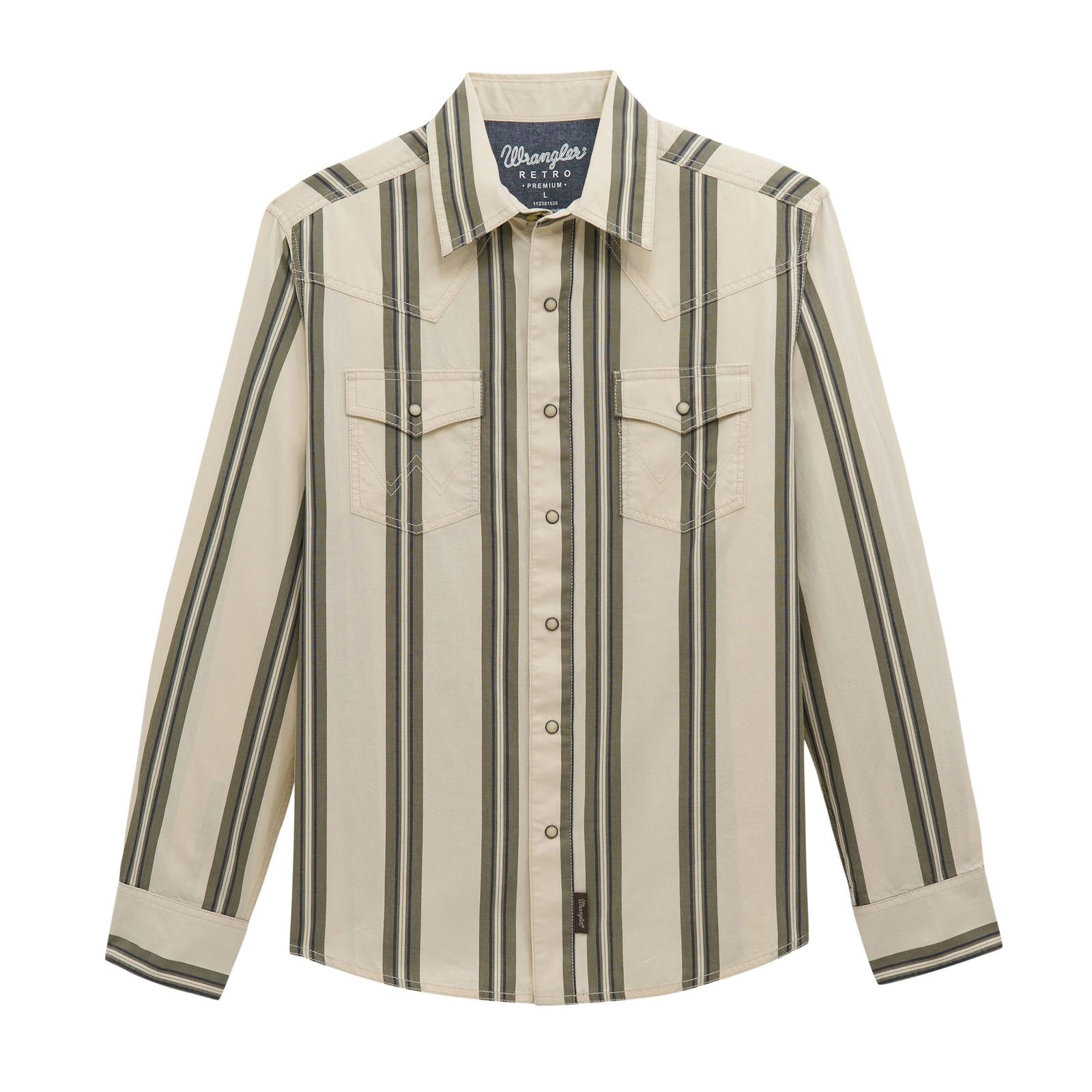 Wrangler Men’s Retro Striped Long Sleeve