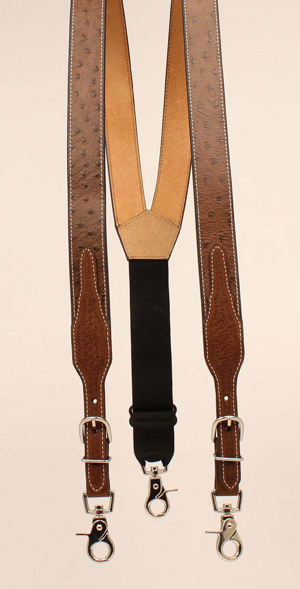 Ostrich Print Leather Gallus