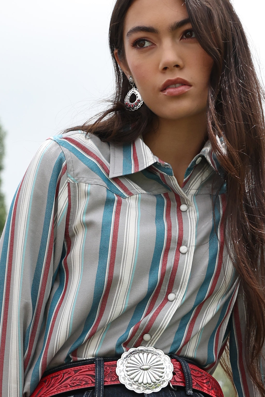 Women’s Americana Stripe Western Snap Shirt